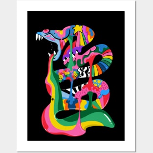 Colourful Snake Posters and Art